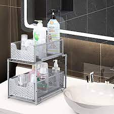Maybe you would like to learn more about one of these? Simple Trending Stackable 2 Tier Under Sink Sliding Drawer Organizer Gray Walmart Com Walmart Com