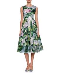 Dolce Gabbana Embellished Hydrangea Sleeveless Cocktail Dress Green Red Cocktail Dress Green Midi Dress Dresses
