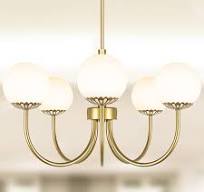 Mid Century Modern Brass Semi Flush Mount Ceiling Light, 3 ...
