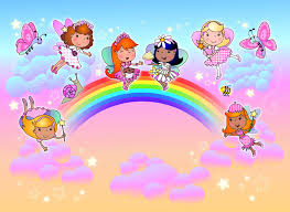 W 22 x16 h w 30. Buy Childrens Rainbow Fairies Murals For 35 00 Per Sq M2 Kids Bedroom Wallpaper Ideas