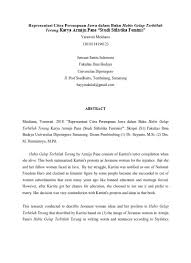 Buku habis gelap terbitlah terang, adalah salah satu buku sejarah yang telah menginspirasi wanita indonesia tentang emansipasi, dimana wanita indonesia pun juga berhak mengenyam pendidikan tinggi dan berhak untuk maju. Top Pdf Representasi Citra Perempuan Jawa Dalam Buku Habis Gelap Terbitlah Terang Karya Armijn Pane Studi Stilistika Feminis 123dok Com