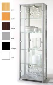 Glasvitrine Optima In Weiss Schwarz Silber Buche Ahorn Wenge Sonoma Eiche Rakuten