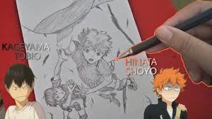 Drawing Kageyama Hinata Haikyuu Menggambar Kageyama Dan Hinata Dari Haikyuu Timelapse Youtube
