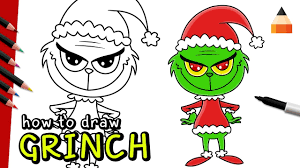 How To Draw Grinch Chibi Grinch Christmas Drawing For Kids Youtube Learn how to draw the grinch!
