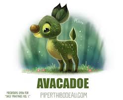 Daily Paint 1640 Avacadoe Whew Close One By Cryptid Creations Deviantart Com On Deviantart Cute Animal Drawings Animal Drawings Daily Painting