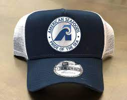 3d Patches On Newera Hat For American Seafoods Deboss Screen Printing Hats