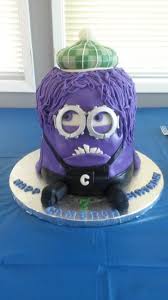 Consequently, they are the evil versions of the cute and funny yellow minions. At His Request A Purple Minion Specifically Evil Kevin Although I Couldnt Accurately Replicate His Hair Cake For My Grandsons 7th Birt Cakecentral Com