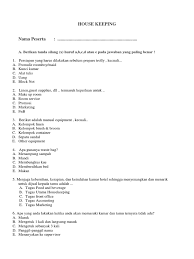 Uraian tugas roomboy supervisor a. Ujian Akhir Hk