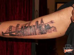 Boston skyline represent by ~timetotakeback on deviantart. Tony Balloue Arm Tattoo Big Tattoo Planet