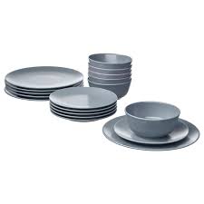 Dinera 18 Piece Dinnerware Set Gray Blue Ikea Dinnerware Sets Dinnerware Set Dinnerware
