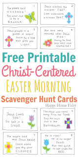 Below you will find many printable scavenger hunt card templates to write clues for scavenger hunt activities or treasure hunt clues. Christ Centered Easter Morning Scavenger Hunt For Preschoolers Free Printable Happy Home Fairy
