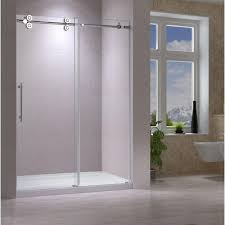 In height, the door measures 72 inches. Sk Frameless Sliding Bathtub Shower Doors 60 X66 Hb Kitchen Bath Inc