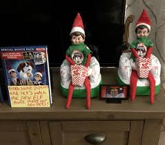 Elf On The Shelf Movie Night Elf Elf On The Shelf Fun Christmas Decorations