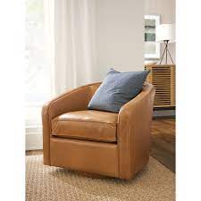 Amos Leather Swivel Chair Modern Living Room Furniture Room Board Leather Swivel Chair Modern Furniture Living Room Leather Chair Living Room