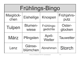 Im verlauf der krankheit büßen demenzkranke die fähigkeiten zu lernen oder sich zu erinnern immer stärker ein. Seniorenbingo Mit 30 Begriffen Zum Thema Fruhling Anstatt Bingozahlen
