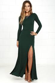 Swept Away Forest Green Long Sleeve Maxi Dress Maxi Dress Green Best Maxi Dresses Green Long Sleeve Dress