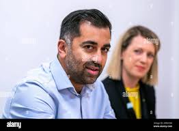 First Minister Humza Yousaf and Education Secretary Jenny Gilruth, with  head teacher Nicky Murray (left), during a visit to Claypotts Castle  Primary School in Dundee to launch the next chapter of the