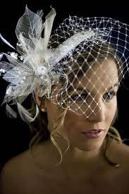 Fascinator Cape Town Johannesburg South Africa Bridal Fascinator Silver Veil Birdcage White Ivory Wedding Headdress Bridal Fascinator Bridal