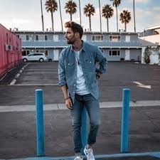 Mens blue jean shirt outfit. Blue Jeans With Blue Denim Shirt Outfits For Men 168 Ideas Outfits Lookastic