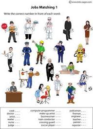 Jobs Matching Pictures And Words Teaching English English Lessons English Vocabulary