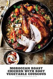 How To Make Moroccan Roast Chicken With Root Vegetable Couscous Couscous Recipes Recipes Vegetable Couscous