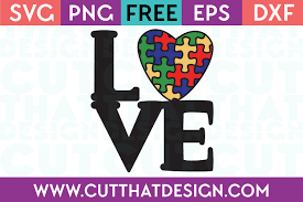 Download Free Svg Files Free Svg Autism Awareness Love Design Cut That Design PSD Mockup Templates