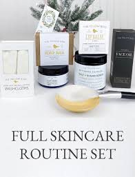 Full Skincare Routine Set In 2020 Organic Skin Care Routine Natural Skin Care Routine Oil Skin Care