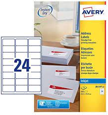 Label across label around top margin bottom margin left margin. Amazon Com Avery J8159 25 Self Adhesive Address Mailing Labels 24 Labels Per A4 Sheet Office Products
