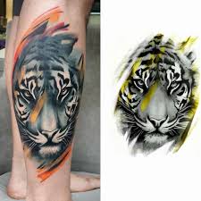 Then as more tattoos are tattooed. Tiger Head Tattoo Design For Leg
