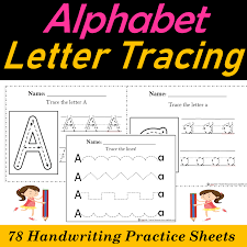 Practice for kids with pen control, line tracing, fun book to practice writing, trace letters book, . Alphabet Tracing Letter Handwriting Practice Worksheets 78 Printable Teaching Resources