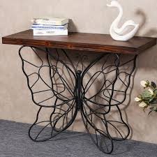 August Grove Shiela 40 6 Console Table Wayfair Console Table Entryway Tables Butterfly Table
