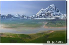 Mountain Fantasy Landscape Computer Artwork Canvas Print Pixers We Live To Change