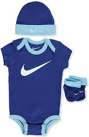 Nike Baby Boys 3 Piece Layette Set Navy Blue 0 6 Months Clothing In 2021 Funny Baby Clothes Nike Baby Clothes Baby Boy Winter Outfits