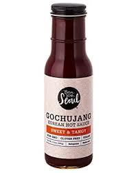 Often, gochujang is made with a little bit of wheat to help the sauce/paste firm up, and one of the number one ingredients is usually sugar. Born With Seoul Korean Gochujang Sauce Sweet Tangy Non Gmo And Gluten Free Food Seasoning Authentic Hot And Spicy Chile Pepper Flavors 9 5 Oz Amazon Com Grocery Gourmet Food