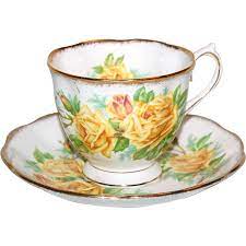 Yellow Roses Royal Albert Tea Rose Cup Saucer Tea Tea Cups Vintage Tea Cups