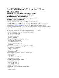 Negara indonesia adalah negara kesatuan yang berbentuk … a. Soal Uts Pkn Kelas 5 Sd Semester 2