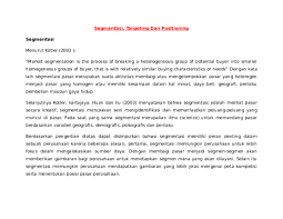 Segmentasi pasar demografis dan sosial ekonomi 4. Doc Segmentasi Pasar Maisarah Basrinn Academia Edu