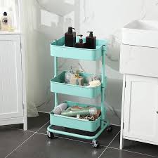 They make a handy addition to the pantry, garage or anywhere you need to keep things tidy and out of the way. Storage Trolley With 2 Brakes Easy Assembly For Kitchen Kitchen Cart With Adjustable Shelves Bathroom Utility Cart Songmics 3 Tier Metal Rolling Cart Bronze Ubsc60a Kitchen Islands Carts Home Kitchen Florent Dejardin Fr