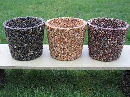 Pin By Joyce Jackson On Garden Crafts Rock Planters Landscaping With Rocks Plant Pot Diy