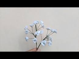 Diy How To Make Felt Baby Breath Cara Membuat Bunga Flanel Baby Breath Youtube Felt Flowers Felt Diy Felt Baby