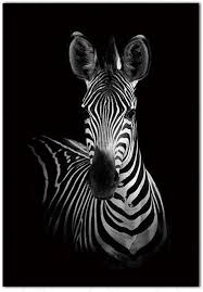 Black And White Wall Painting Animals While Nature And Wildlife Never Go Out Of Style The Style In Which They Are Represented In Home Decor Does Thi In 2020 Zebra Canvas Zebra Art Animals Black And White