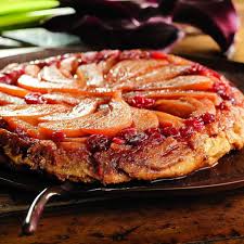 Pear Apple Cranberry Tarte Tatin Recipe Cranberry Tart Cranberry Recipes Fall Pies Recipes