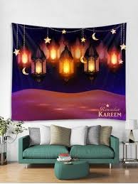 Lantern Print Tapestry Valentine S Day Wall Hanging Decoration Hanging Wall Decor Hanging Decor Printed Tapestries