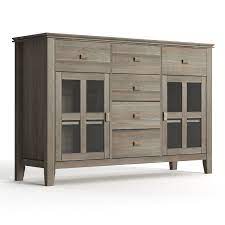 Simpli Home Solid Wood Contemporary Sideboard Buffet Credenza Contemporary Sideboard Contemporary Buffets And Sideboards Sideboard Buffet