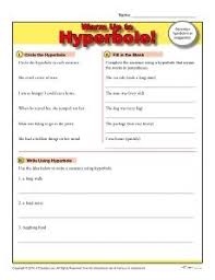 Hyperbole Warm Up Activity Figurative Language Worksheets Hyperbole Lessons Figurative Language Teaching Figurative Language