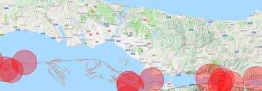 Gaboras, zemin durumu ve bina yaşını göz önünde bulundurarak risk altındaki bölgeleri gösteren i̇stanbul deprem haritası'nı yayınladı. Deprem Gunlugu Buyuk Istanbul Depremi