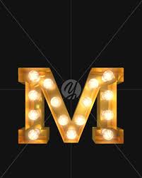 Light bulb bright idea illustration, icon, bulb, text, bulbs, happy birthday vector images png. M Lights On From Burlesque Light Bulb Letters On Yellow Images Creative Fonts