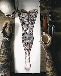 Symmetry Leg Tattoos Women Full Leg Tattoos Girl Leg Tattoos