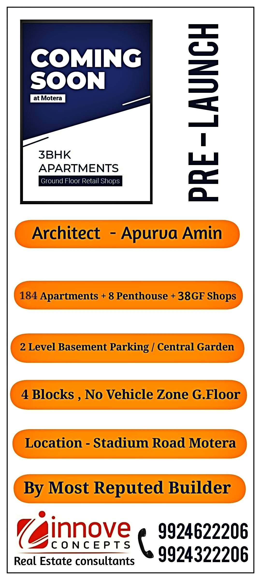 3BHK (1800 Sq.ft.) Apartment In Motera Ahmedabad product image