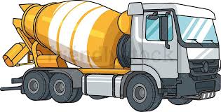 Realistic Cement Mixer Truck Cartoon Vector Clipart Friendlystock Cement Mixer Truck Mixer Truck Cement Mixers